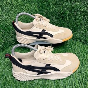 De Florance Womens Cream Black Chunky Ribbed Platform Sneakers Size 41 Low Top‎